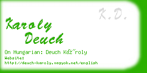 karoly deuch business card